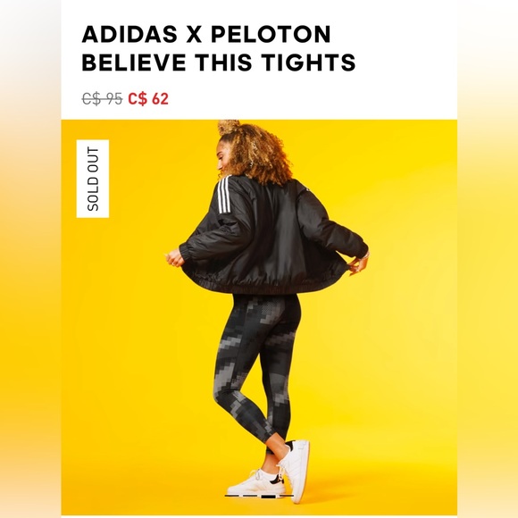 Adidas Women's X Peloton Believe This Leggings Large - Picture 4 of 7